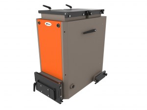 На фото шахтный котел Bizon FS Trio 18 кВт